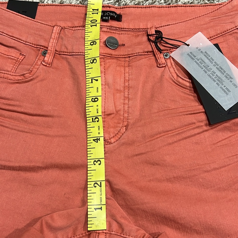 Gorgeous dusty coral color to your John jeans in a size 29 rolled up hem line - Picture 6 of 8